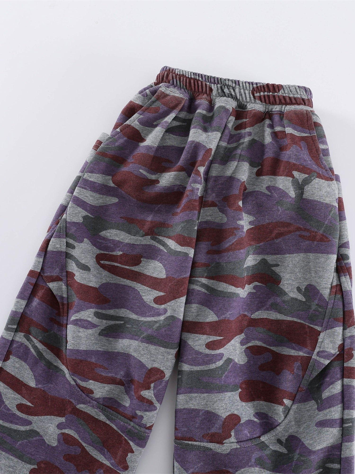 Girls' Camouflage Pants - Elastic Waistband, Camo Pattern, Long Trousers for Fall/Winter, School, Playground - Durable & Easy-Clean Fabric - Casual Outfit Essential, for OutdoorGift