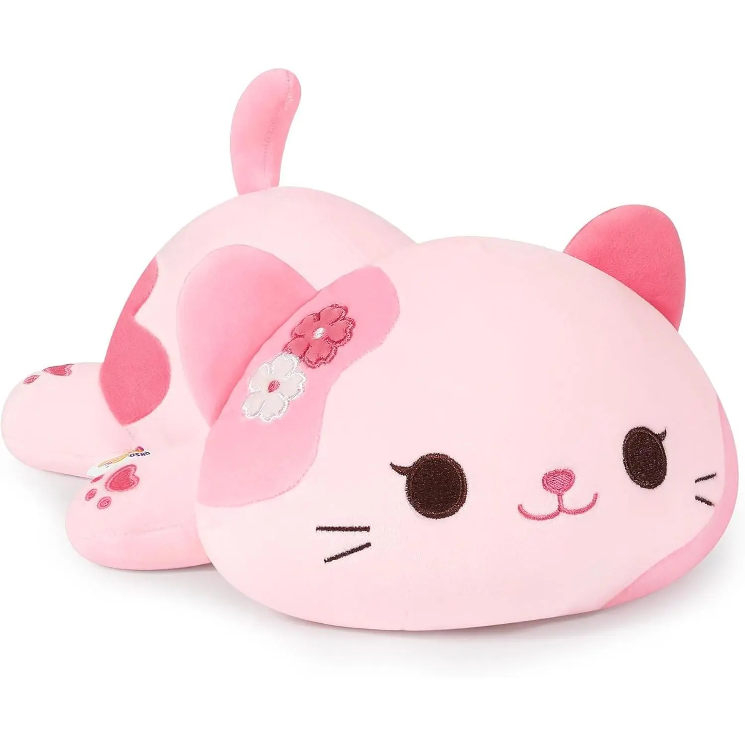 Original Sakura Cat Plush Cute Kitten Stuffed Animal Soft Little Pink Kawaii Kitty Plush Toy Gift for Kids & Adults (Sakura Cat, 9")
