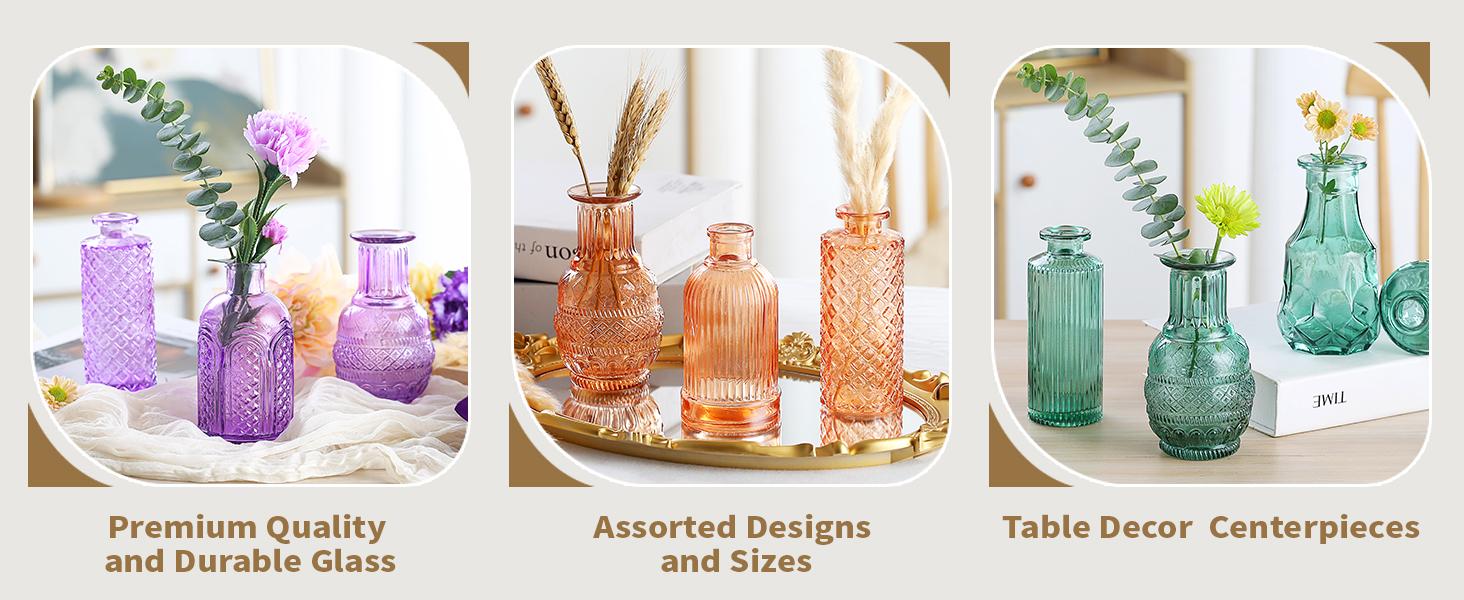 Glass Bud Vases in Bulk Set of 30 Pcs,Small Glass Vases for Flowers as Wedding Centerpieces for Tables,Clear Flower Vases Suitble for Wedding Decorations,Christmas Home Decor (Clear, 30