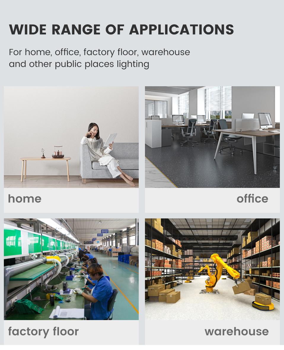 Fan Shape Foldable  LED  Deformation for Home Ceiling Lights Warehouse and Garage White Light