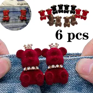 Crown Bear Series Waist Buckle Set, Includes Sleeve Adjusters, Hem Fasteners, Metal Regulators, Ideal for Halloween and Christmas Gifts