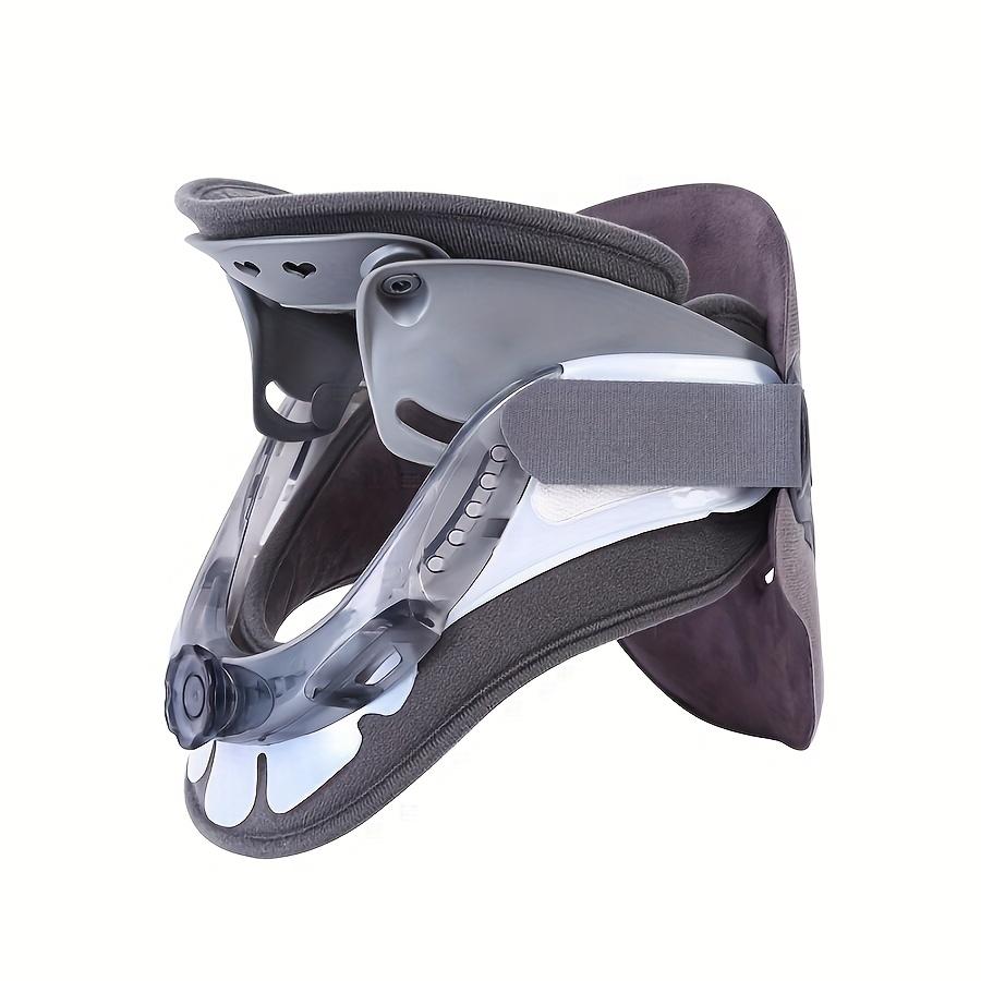 Ergonomic Neck Stretcher - Adjustable Cervical Traction Device with Secure Fixation System, One-Handed Operation, and Height Adjustment - Ideal for Neck at Home or Office, Hand-Washable PVC Brace