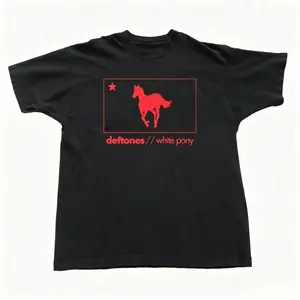Gildan Men's Black T-shirt, Deftones Album Vintage Band Tee, 2000s Music, Gifts Shirt, Unisex Vintage Graphic Tees Gothic Grunge Y2k Emo Scene Amity Affliction Style Clothes Men Women Streetwear
