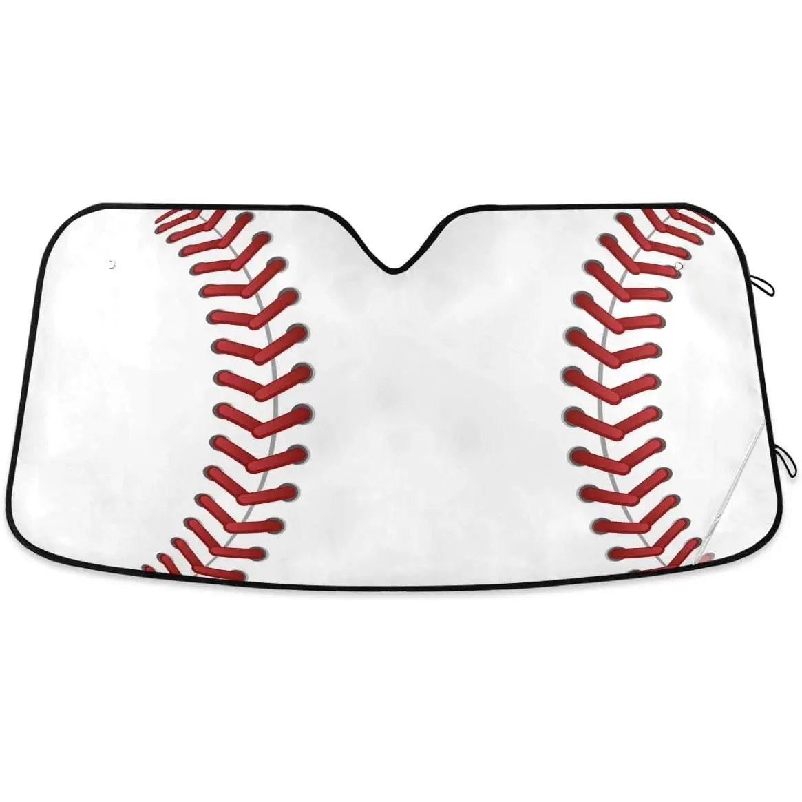 Baseball Print Windshield Sunshade Foldable  Auto Front Window Sun Shade Accordion for  SUV Cover to Keep Your  Cool 55 x 27.6 Inch ( Fit)