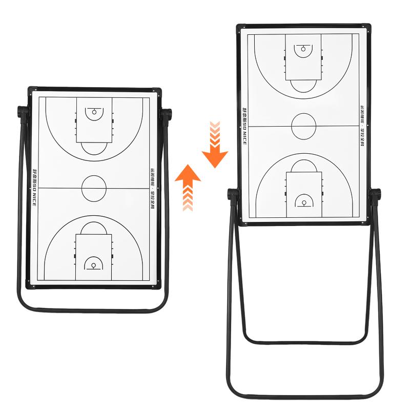 Double Sided Basketball Board with Markers Eraser Professional Basketball Game Pad Multi-Purpose for Basketball Soccer Volleyball Coaches