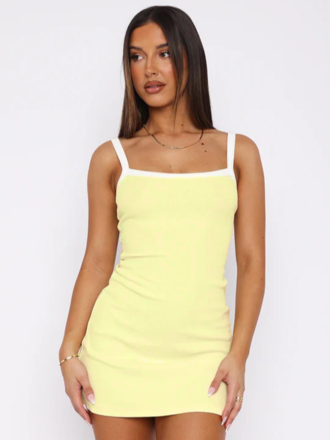 Women's Plain / Colorblock Cami Dress, Casual Sleeveless Short Breathable Dress for Summer, Ladies Clothes for Daily Wear