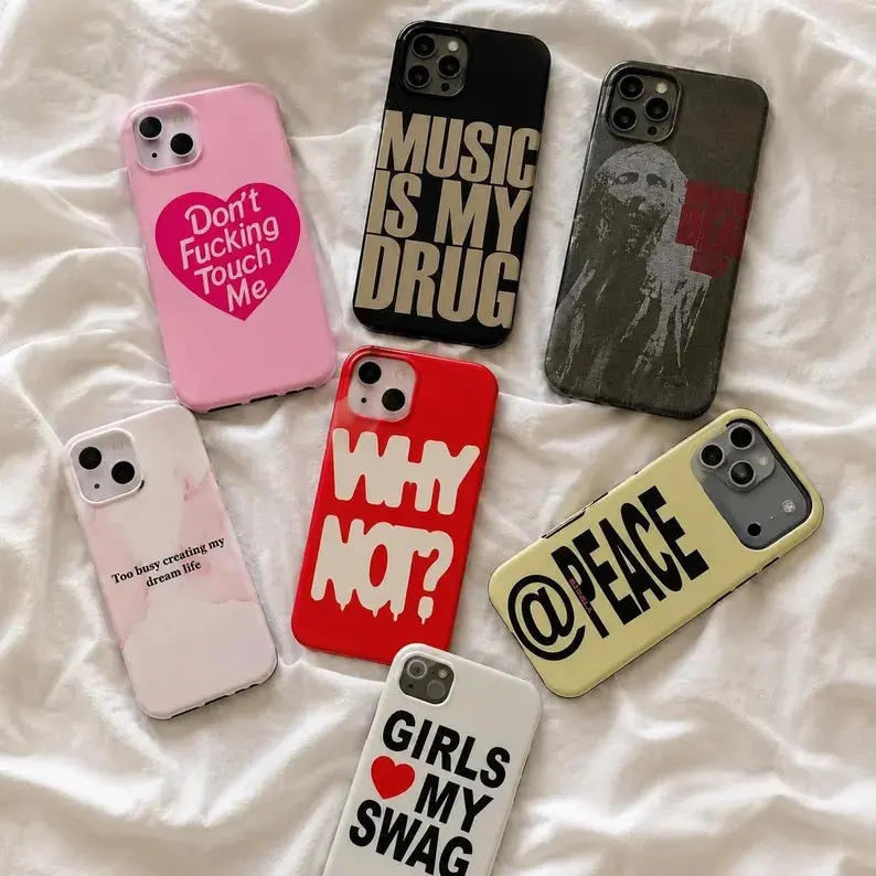 Y2K Aesthetic Phone Case, Cute Retro iPhone Case, Trendy Statement Case, Coquette Girly Style, Indie Cool Girl Gift, Gen Z Fashion Accessory