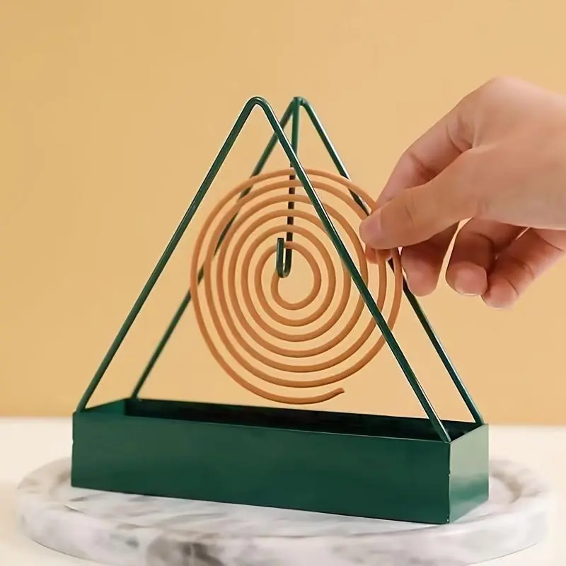 Creative Iron Triangle Mosquito Coil Holder, Hanging Incense Burner, Home Decor