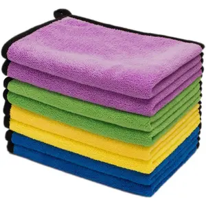 Microfiber Cleaning Cloth for Cars - 8 Pack (15.8"x11.8") Microfiber Towels 500 GSM for Cars Ultra Absorbent & Soft| Multi-Color Lint Free Rags for Car Motor Cleaning Detailing Polishing Drying