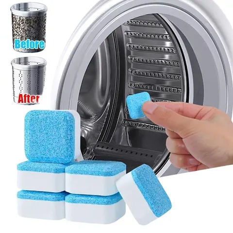 12/24-Pack Washing Machine Washer Cleaner, 3-in-1 Descaling, Deodorizing and Deep-Cleaning Formula, Multi Functional Household Cleaning Products, Effortless Care for All Types of Washing Machines