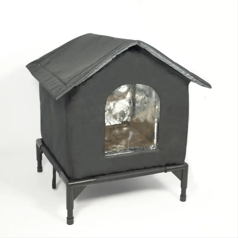Outdoor Winter Cat Kennel and House, Enclosed Enclosure, Waterproof and Weather-Resistant Cat Kennel, Easy-to-Wash Cat House for Pets, Reliable Protection, Spacious, Soft Sided Kennel, Kitten House