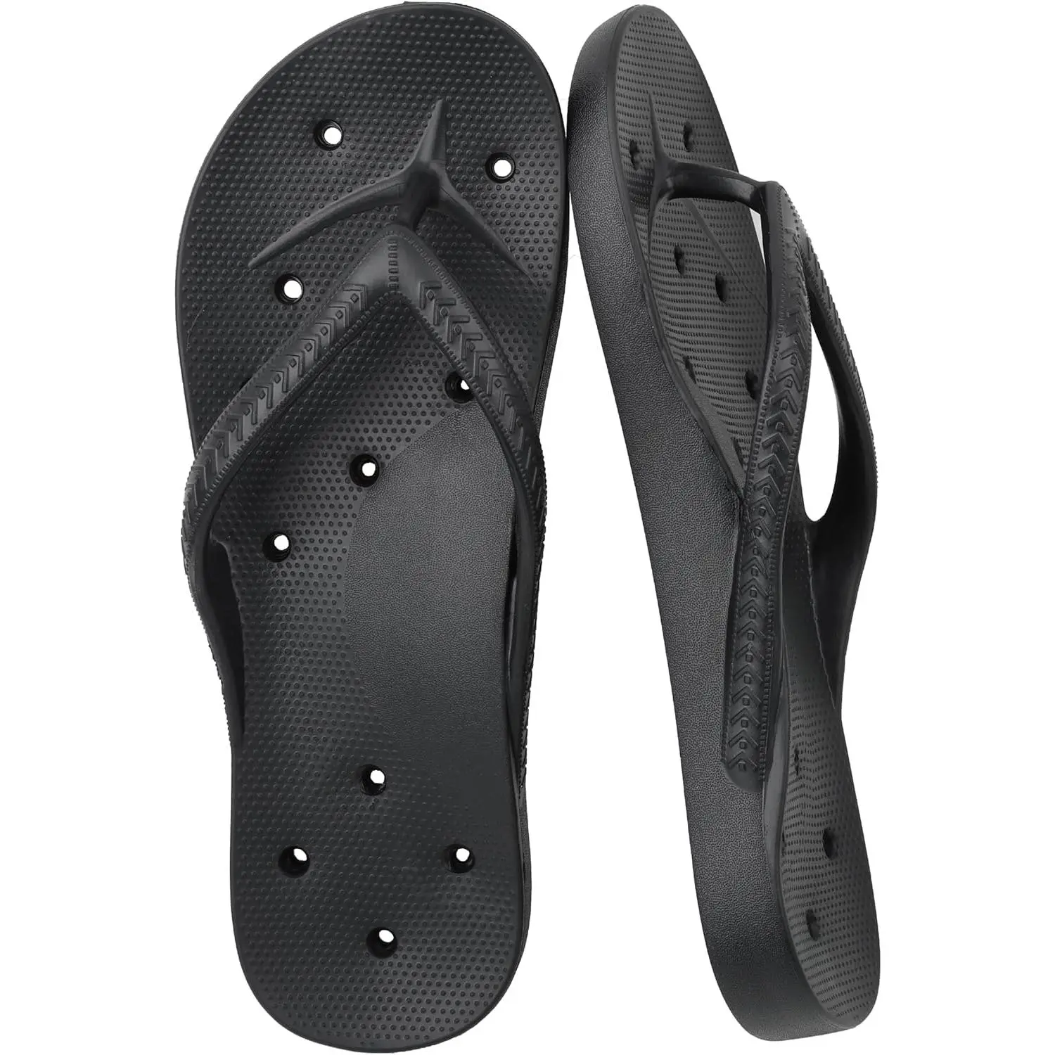 Shower Shoes for Men and Women Arch Support Flip Flops Holes Orthotic Thong Slipper for Beach Pool Bath Gym College Dorm Non-Slip Quickly Dry Sandals