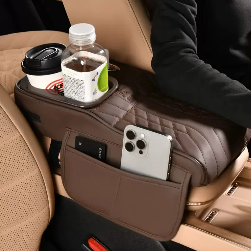 Multi-Functional Car Center Console Storage Pad, Elevating Cushion, Paper Towel Holder, Cup Rack, Comfortable Driving Experience, Multifunctional Car Organizer