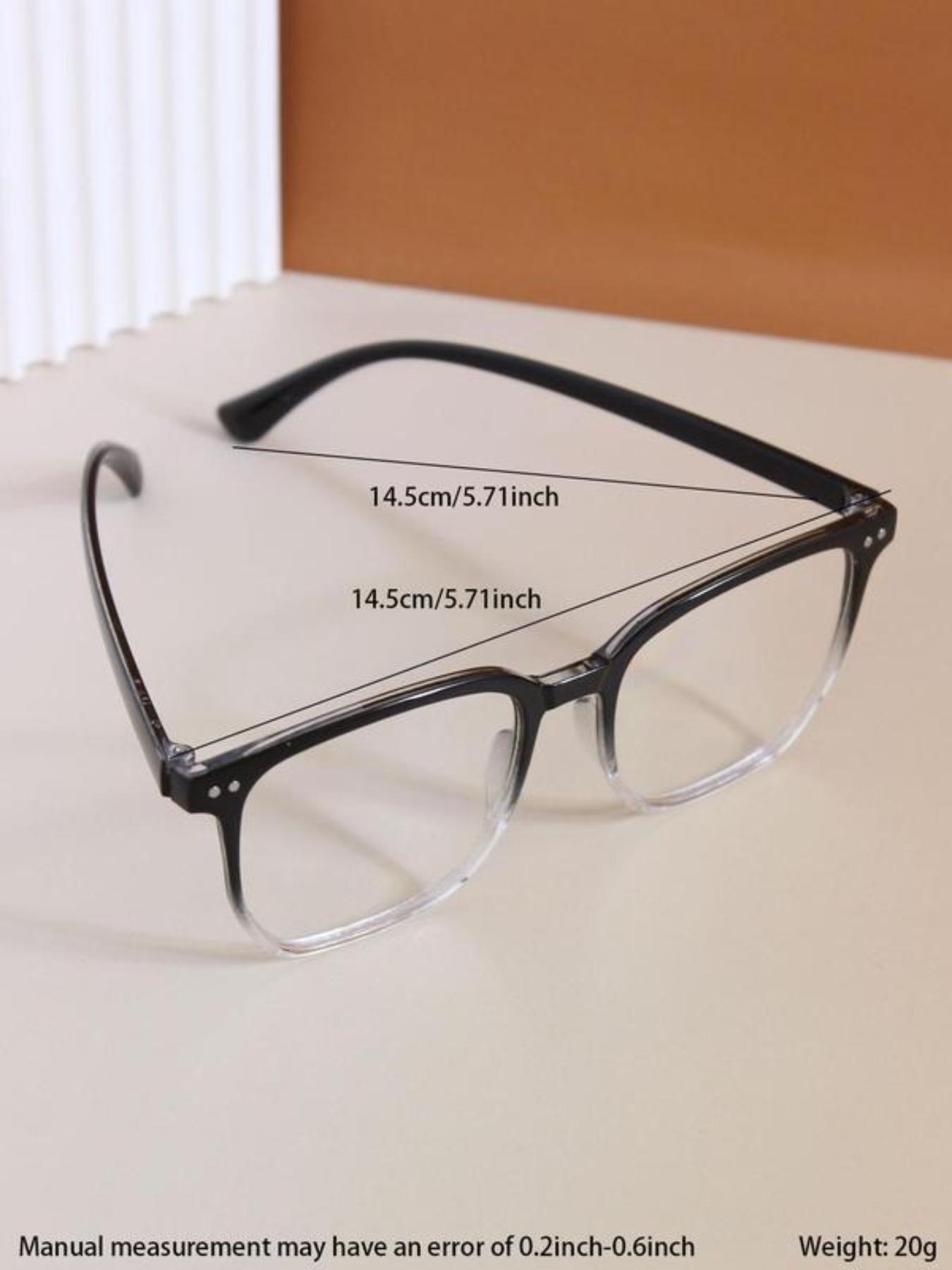 Unisex Simple Style Eyeglasses, Trendy Casual Square Frame Eyeglasses for Everyday Use, Fashion Accessories for Outdoor Activities