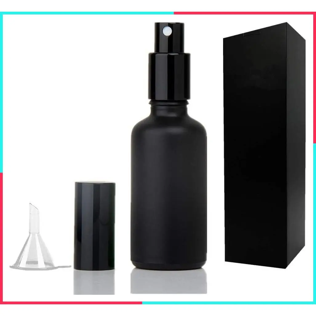 1.7OZ / 50ml Cocktail Atomizer Sprayer, Vermouth Spritzer Bitters Spray Bottle, Portable Refillable Perfume Sprayer for Cocktails, Black