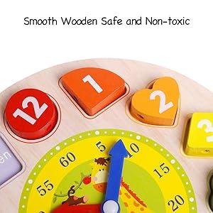 Montessori Wooden Sorting Clock Toy for Toddlers Educational Time Number Shape Animal Puzzle Learning Gift Montessori Wooden Sorting Clock Toy for Toddlers Educational Time Number Shape Animal Puzzle Learning Gift
