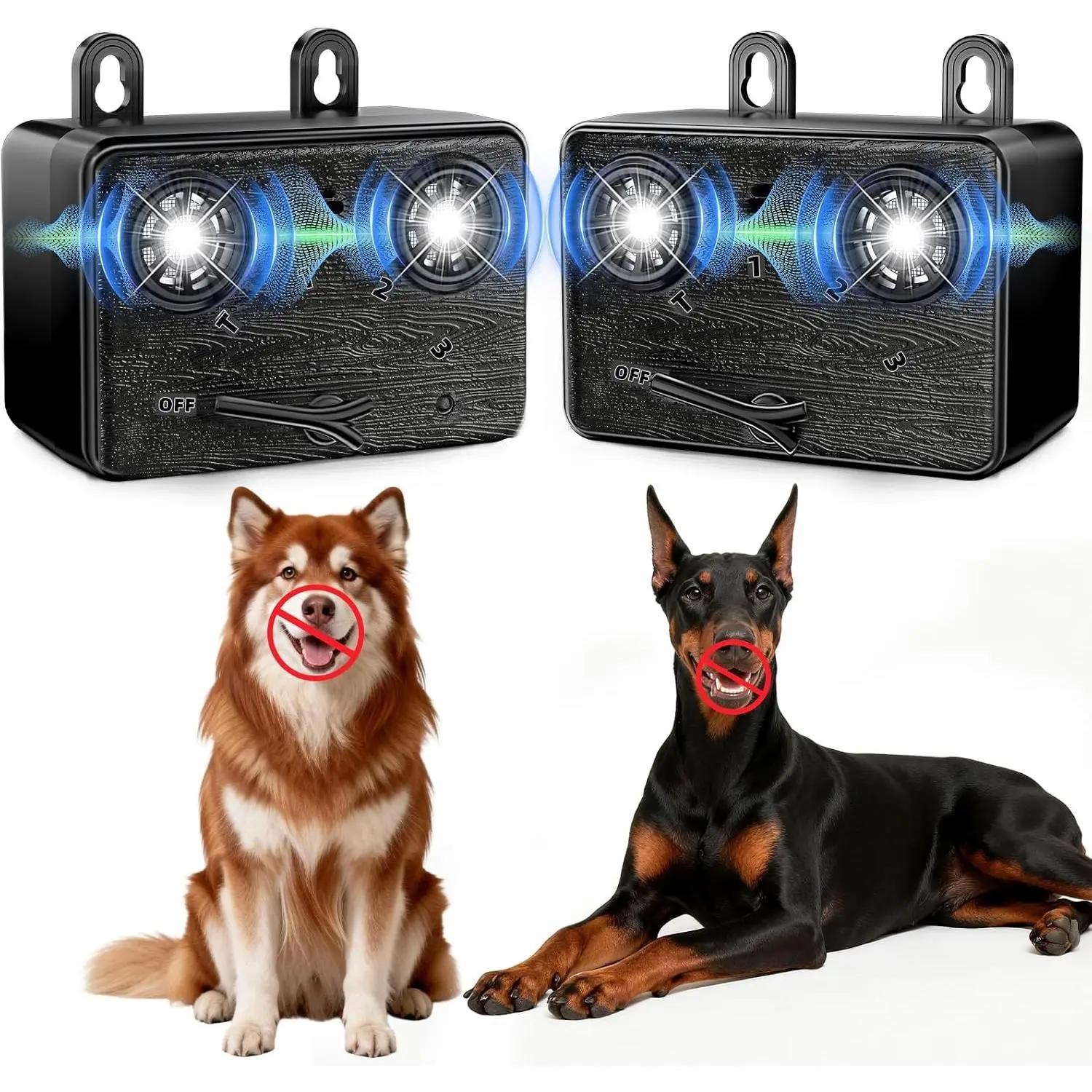 Anti Barking Device for Dogs, Bark Deterrent with 3 Frequency Modes & Flashlight, Stops Barking, Jumping & Bad Behavior, for Indoor Outdoor Use