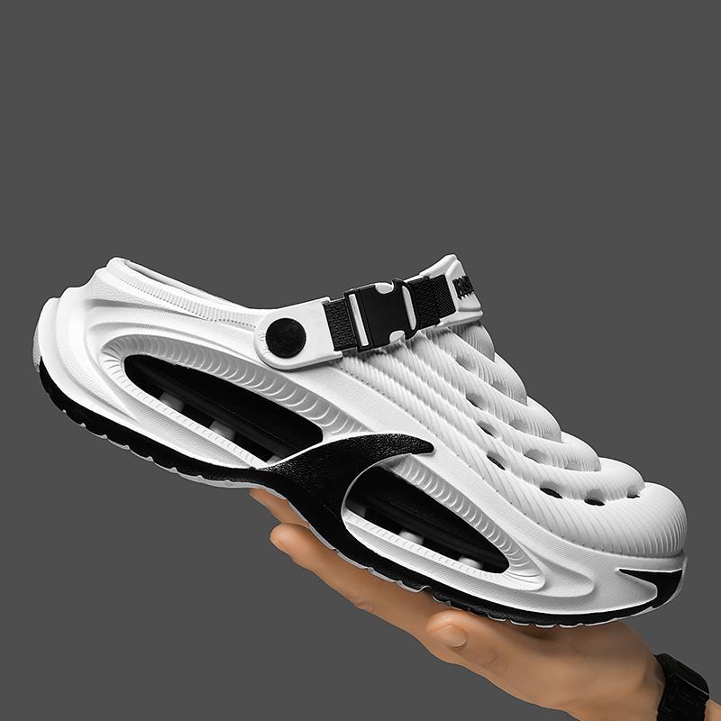 TikTok Made Me Buy It Viral Men's Clogs Streetwear Thick Sole Sandals Non-Slip Breathable Outdoor Beach Shoes Lightweight Comfort Slides Summer Essentials Gift for Him Cyberpunk Design Quick Drying Garden Shoes