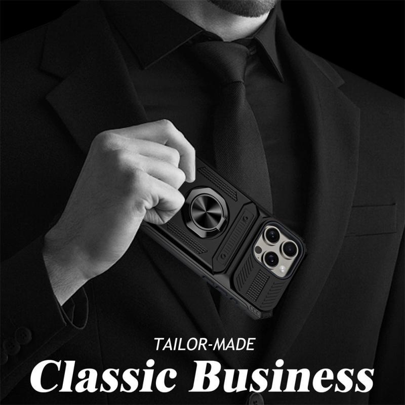 Case For iPhone 17 16E 16 15 14 13 Pro Max 11 Rotated Ring Kickstand Heavy Duty Drop Protection Wallet Phone Case Cover