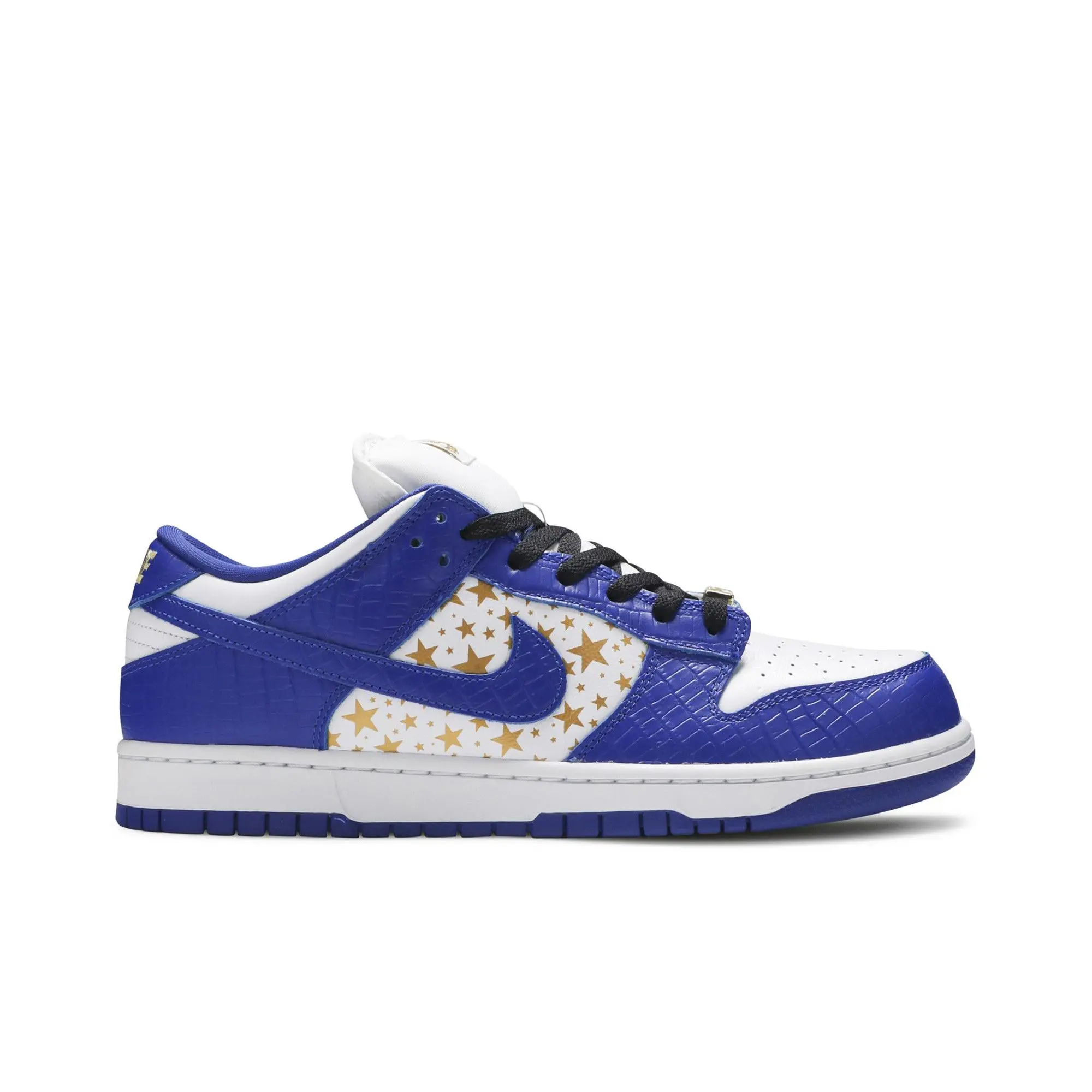 Supreme x Nike Dunk Low OG SB QS 'Hyper Royal' (Unisex) White/Metallic Gold/Hyper Blue sneakers DH3228 100