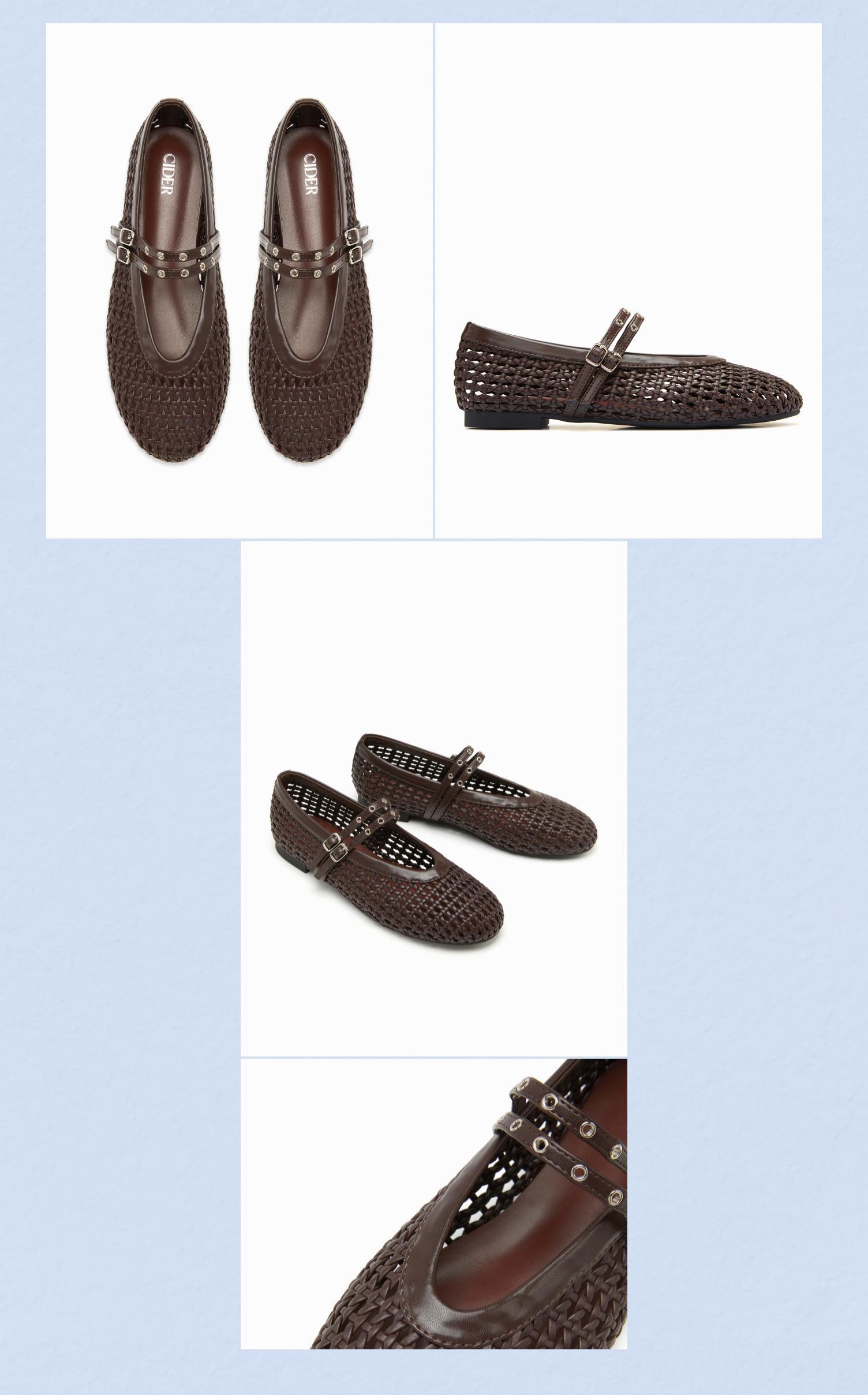 Cider WOVEN DOUBLE STRAP FLATS