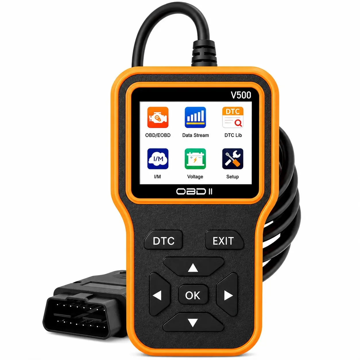 V500 Obd2 Scanner Code Reader, Obdii/eobd Automotive Car Diagnostic Tool, Read & Clear Codes, Live Data Stream, Dtc Lookup, Battery Voltage Check