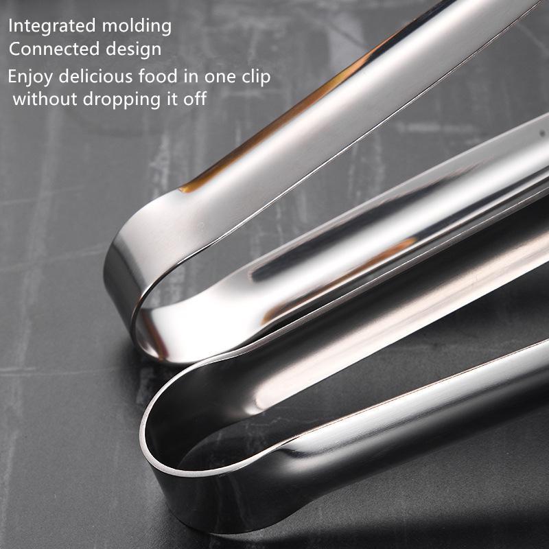 Stainless Steel Barbecue Tongs, 1 Count Durable Food Tongs, Non-slip Kitchen Cooking Tongs, Barbecue Utensils #GLOBAL PICKS