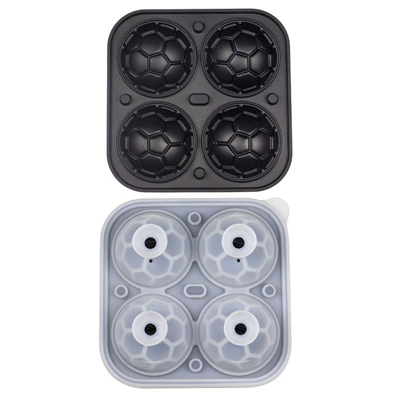 World Cup Football Large Ice Ball Mold, Coffee Ice Cube Tray, Round Ice Grid Mold, Perfect for Beverages and Drinks