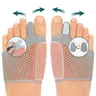 Adjustable Toe Separator Socks, Toe Divider, Toe Spreader, Pedicure Supplies, 4 Piece 2 Sizes, Soft Toe Spacer Pads for Daily Comfort, Lightweight & Easy to Wear, 1 Pair