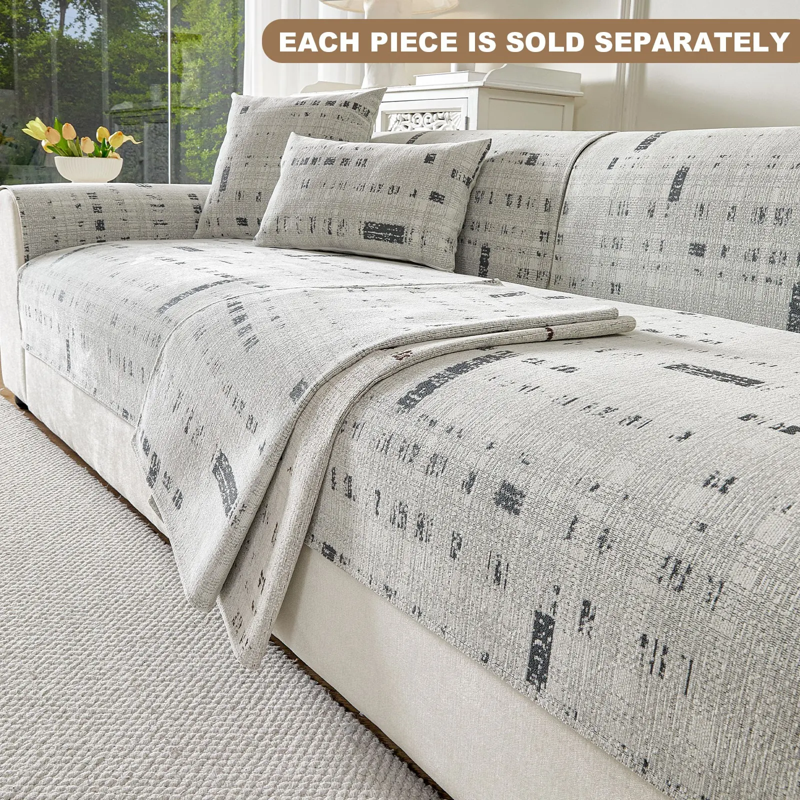Luxury Dust-Proof Sofa Pad, All-Season Fashionable Full Cover Protector, Breathable, Pet-Friendly, Durable, Home & Hotel Use