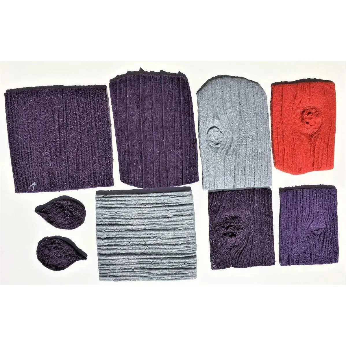 Best Concrete Stamp and Masonry Forms Kit, 9 Piece Wood Design Stamp Kit, (Small Stamps) Primarily Used for Smaller Concrete Projects, Countertop Edges, Trees, Wood Furniture