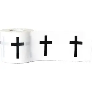 1pcs Cross Christian Sports Tape with Jesus Bible Verse, 2" X 23ft Cotton Wristbands for Basketball, Football, Soccer, Gymnasts, etc. for Protection or Injury Use