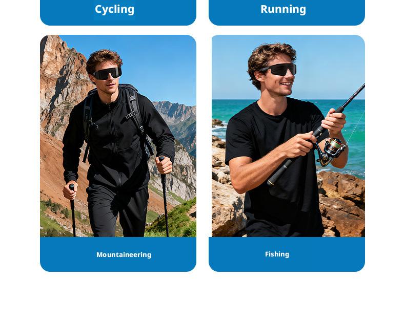 AI color-changing glasses, smart Bluetooth audio glasses, two-in-one headset, windproof goggles for cycling, outdoor sports cycling glasses