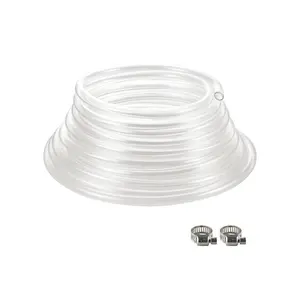 VEVOR Clear Vinyl Tubing, 1/2 IDx 5/8 OD, 10FT Plastic PVC Tubing, Flexible and Cuttable Clear Hose, 1/16 in Wall Thickness, High - strength PVC Material for Aquarium Irrigation Swimming Pool Lab