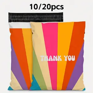 10/20 Pack Colorful Printed Shipping Bags, Waterproof Thickened, Tear-Resistant, Ideal for Clothing, Small Business, Wedding Gifts, Party Favors
