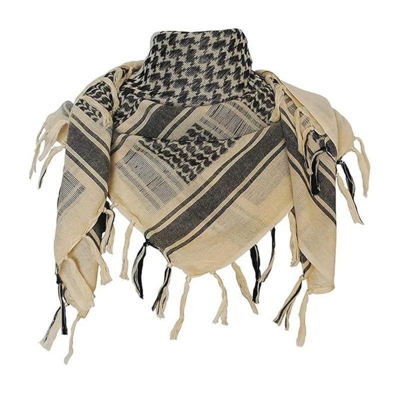 Unisex Winter Tactical Shemagh Scarf - Windproof Warm Keffiyeh Wrap - Full Face Cover for Outdoor Riding