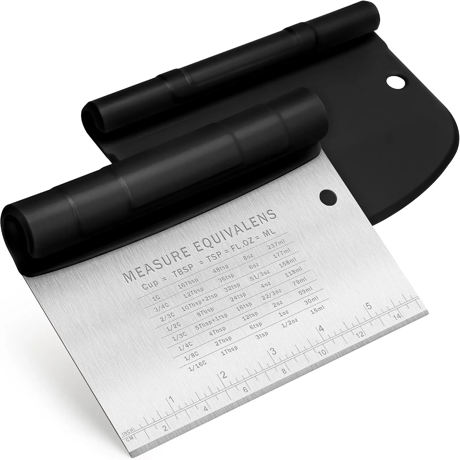 Bench Scraper for Baking, Stainless Steel Dough  and Scraper Tool Kitchen, Kitchen Scraper  Scraper Tool Pizza   , Multi-Purpose Kitchen Gadgets, Black
