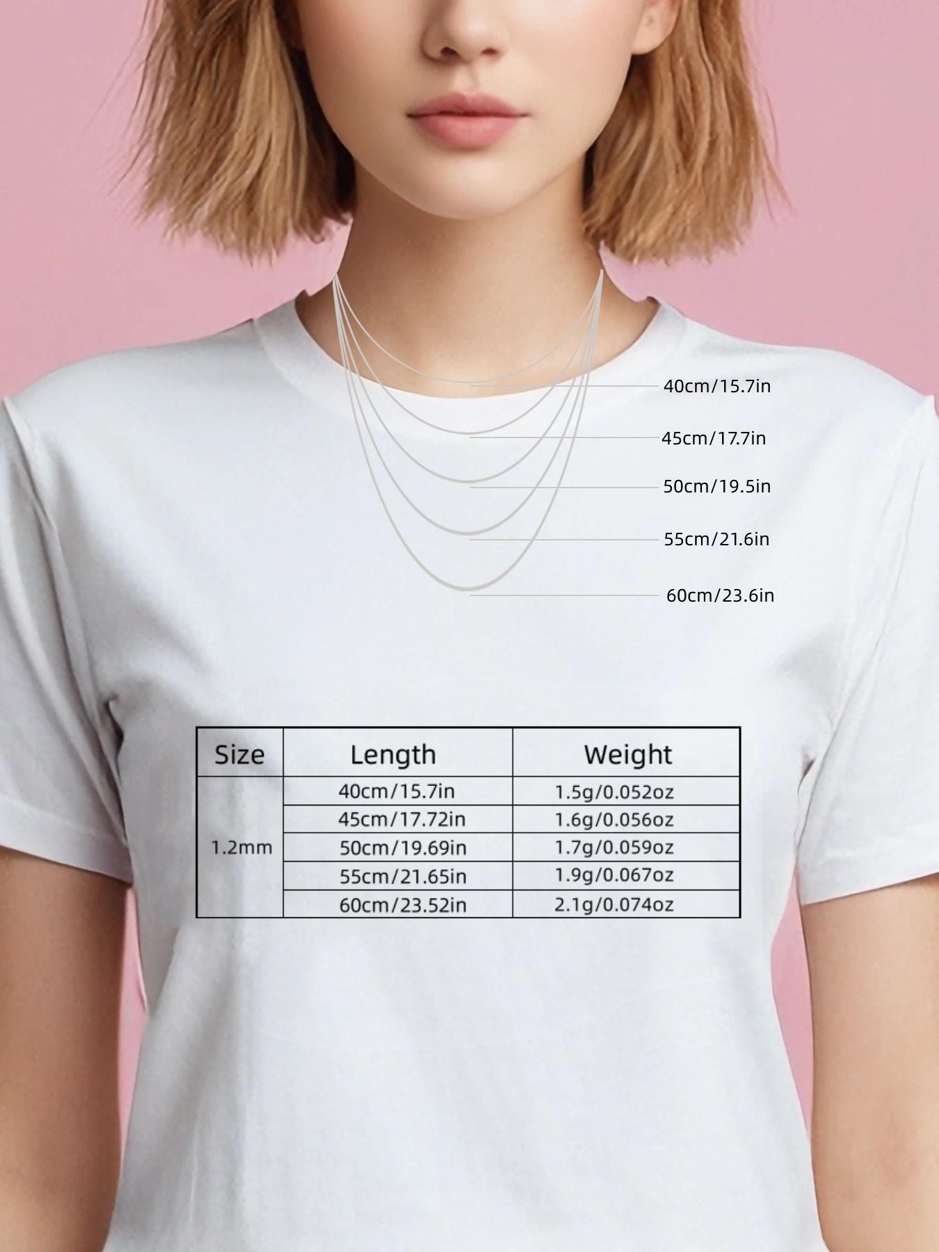 S925 Silver Chain Necklace, Fashion Jewelry for Party, Daily Clothing Decor, Trendy All-match & Exquisite Jewelry for Birthday Gift, Adjustable Necklace