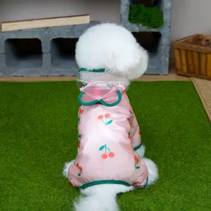 New Spring and Summer Cool Dog Clothes, Cat Clothing, Small Animal Shirts, Vests - Breathable and Cool Two-Legged Suits, Onesies, English Style Casual Sun Protection Dog Clothes for Small Animals