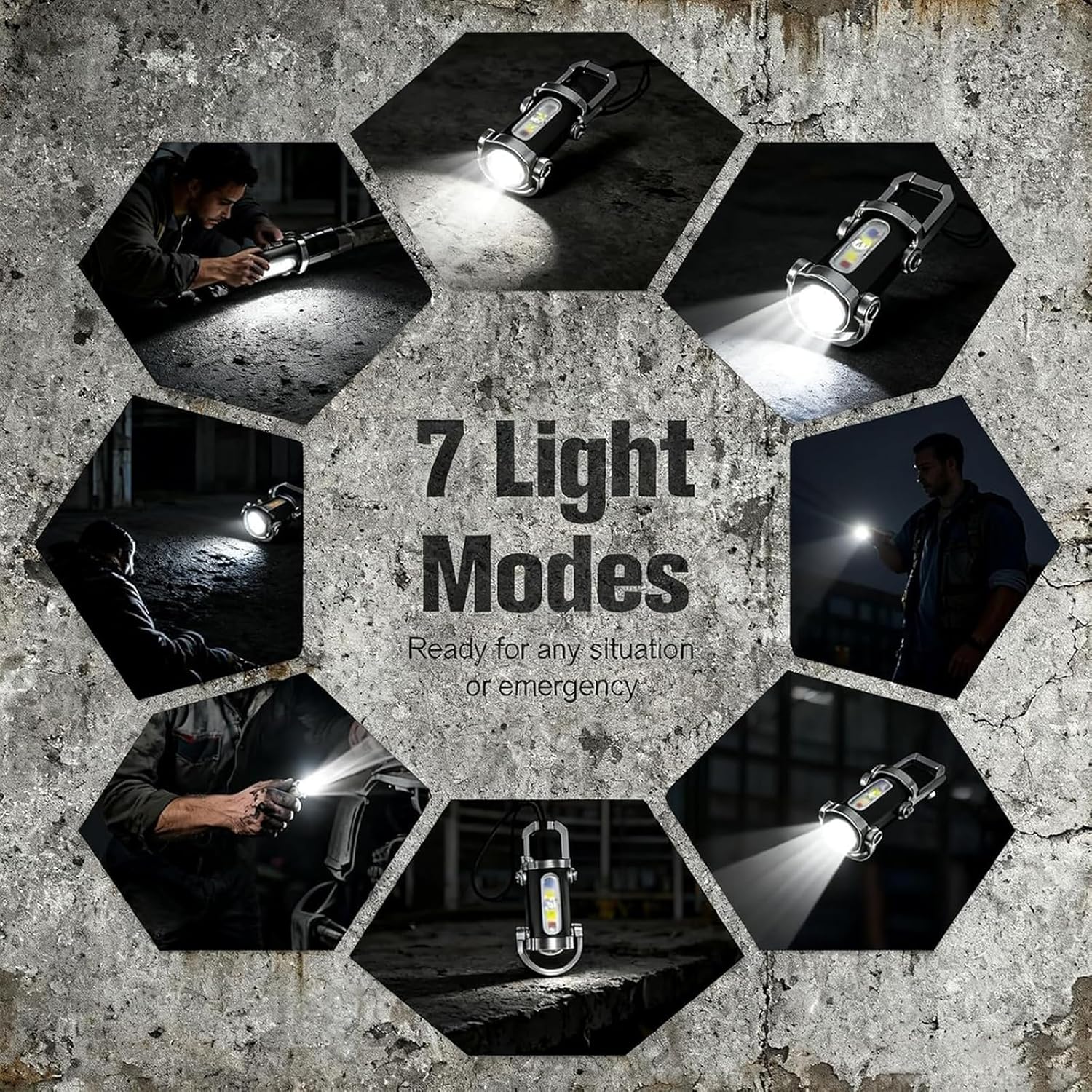 Rechargeable Mini Keychain Flashlights, 2-Pack Pocket Lights for Outdoor Adventures & Emergency Lighting (Black)