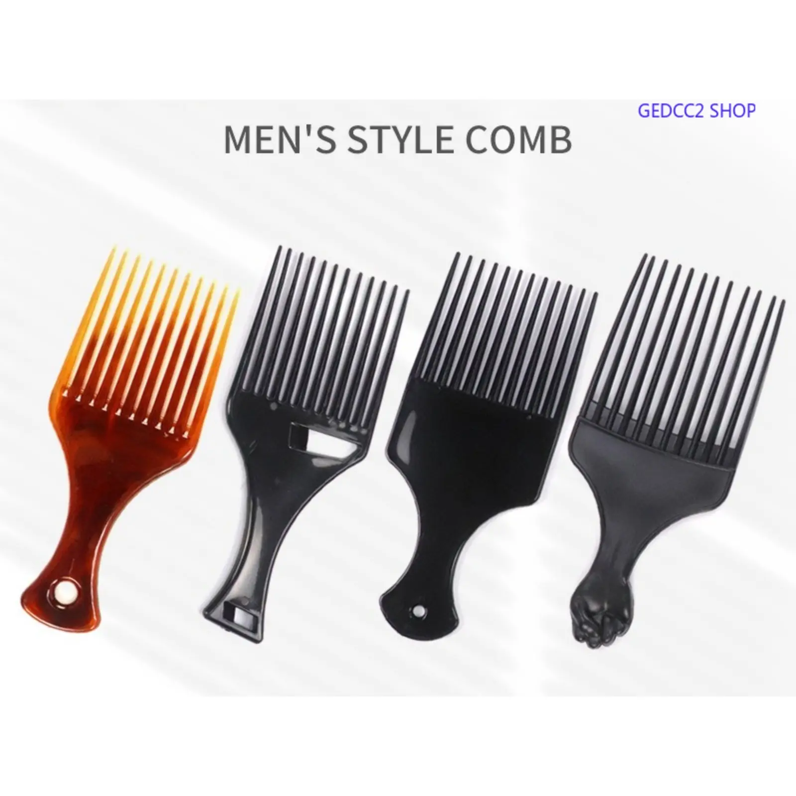 Men’s Wide Tooth Styling Comb, Barber Hair Comb for Slick Back, Pompadour Hairstyles and Daily Grooming