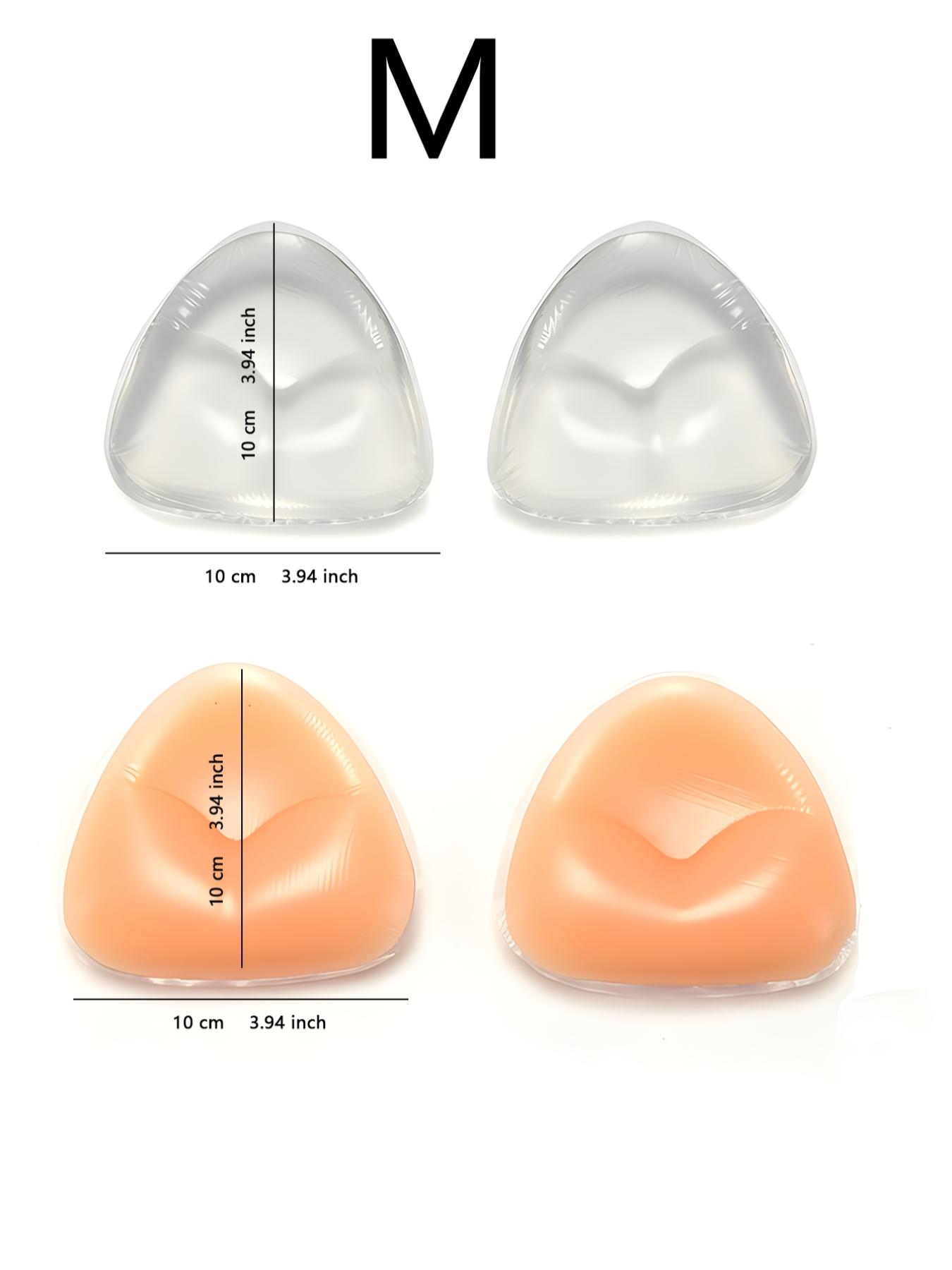 Triangular Bikini Silicone Inserts, Thick Transparent Push Up Bra Pads for Women, Enhances Volume and Comfort All Seasons, Underwear