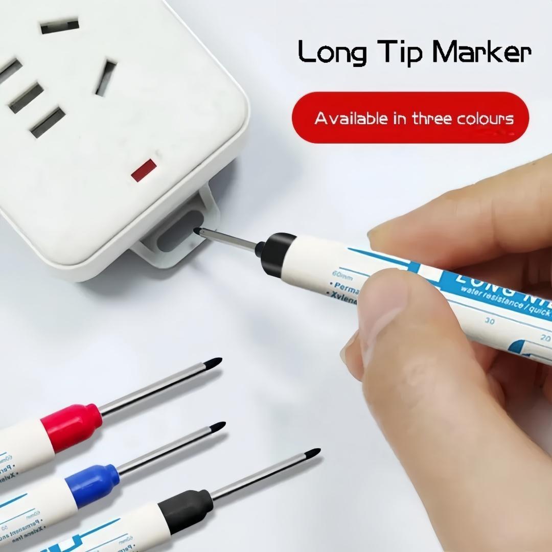Long Marker Pen, 20pcs/set Waterproof Marker Pen, Multipurpose Deep Hole Marker Pen for Metal, Ceramic, Glass, Leather, Film, Drawing Markers, Waterproof Art Markers