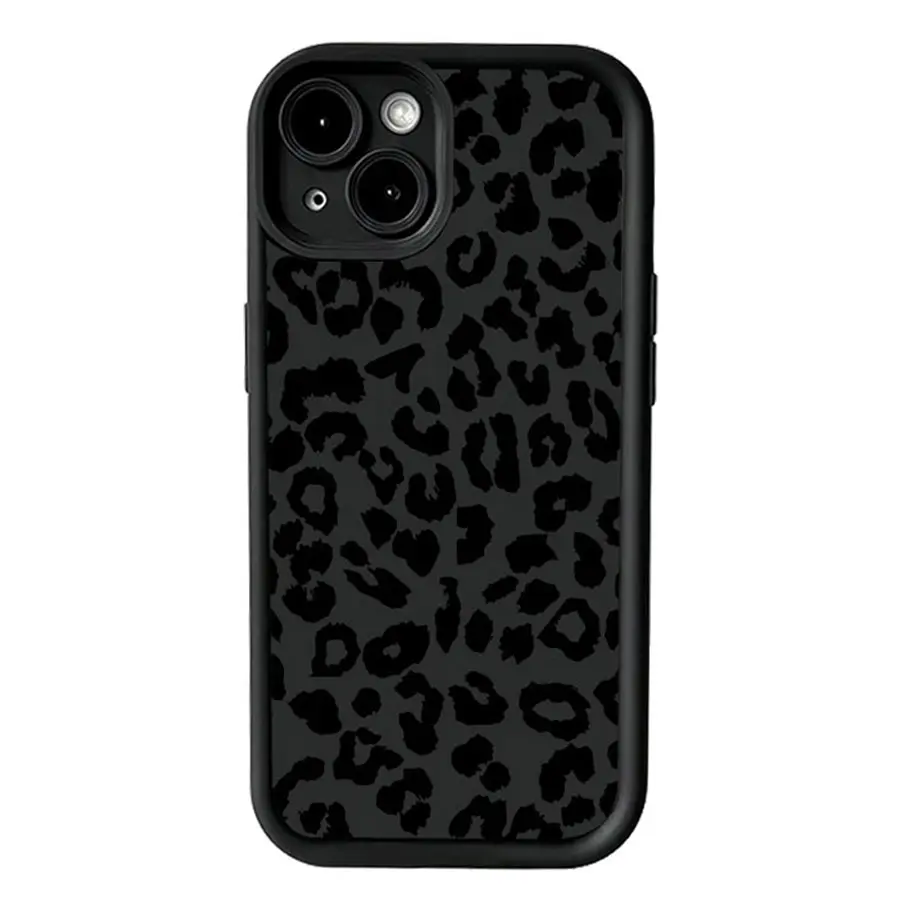 Leopard Print Shockproof Soft Slim Fit Phone Case for Multiple iPhones - iPhone 17/16/15/14/13/12/11 Pro, Plus, Pro Max, mini, X, XS, XS Max, Air, 16e, 17e Series, Full Camera Protection Accessory, Available in Black, Pink, Ivory, Wine, Lt Coffee