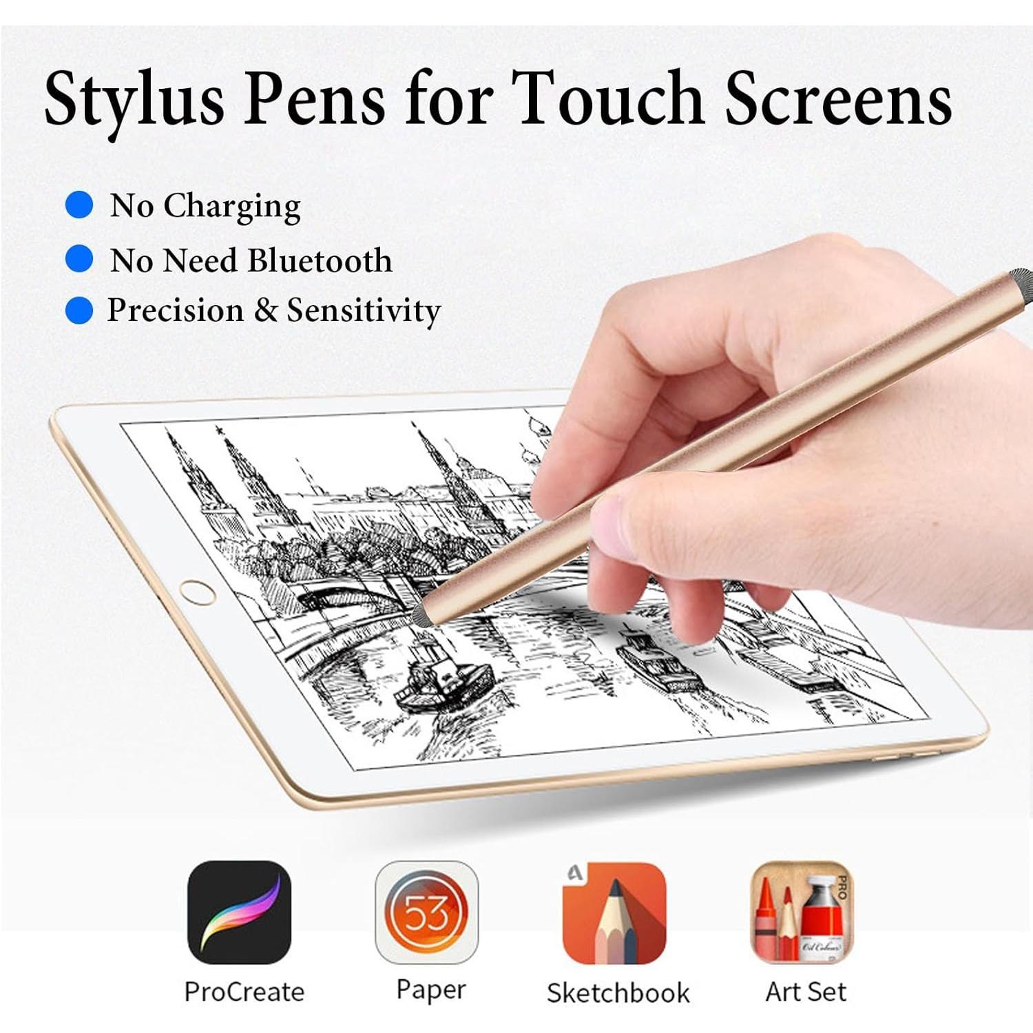 2-in-1 Stylus Pen for Touchscreen with ,  2 count Tablet Pencil for  iPad/Air/Mini/Pro//Android//Cellphone//Galaxy All Universal Touch Screen Devices (Black/)