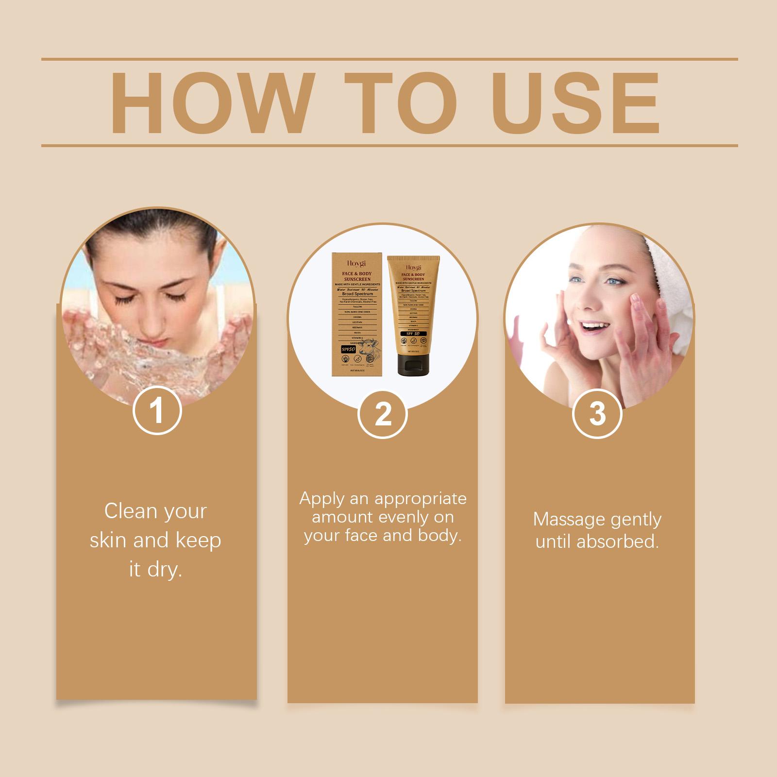 Hoygi Lightweight Protective Cream UV Protection Body Skin Moisturizing Isolation Summer Outdoor Protective Cream