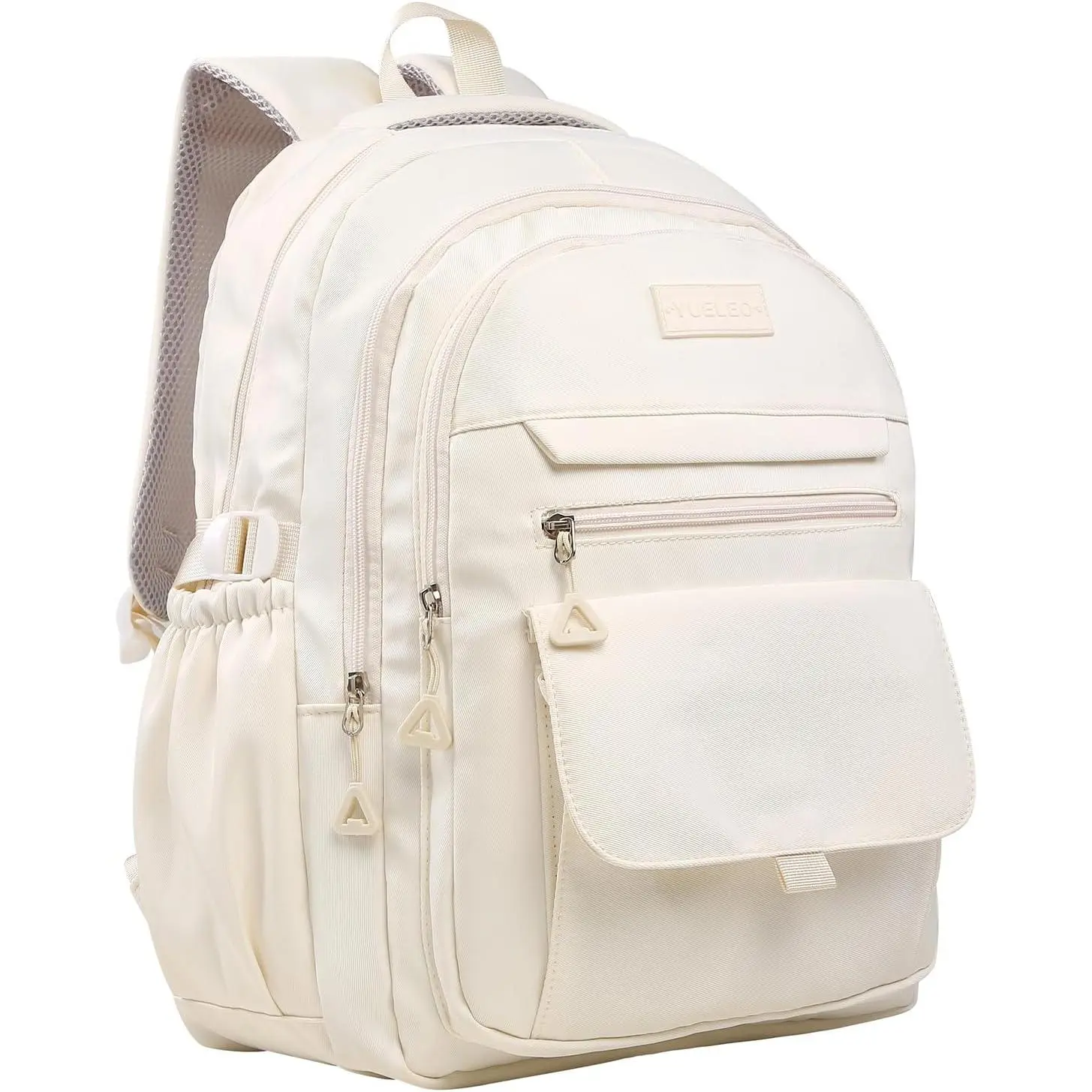 Girls High Middle School Backpack for Boys, College Aesthetic Laptop Teen Bookbag for Travel,Beige