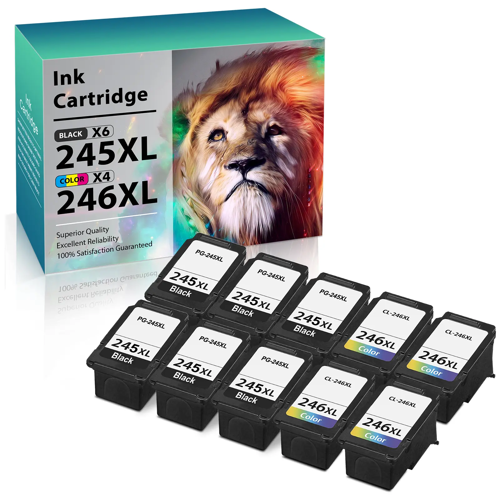 Cool Toner 245XL 246XL Ink Cartridge Replacement for Canon 245 246 XL PG245 CL246 for Canon PIXMA MG2525 MG3022 MX490 TS202 TS3322 TR4520 TS302 TR4527 Printer Ink Cartridges