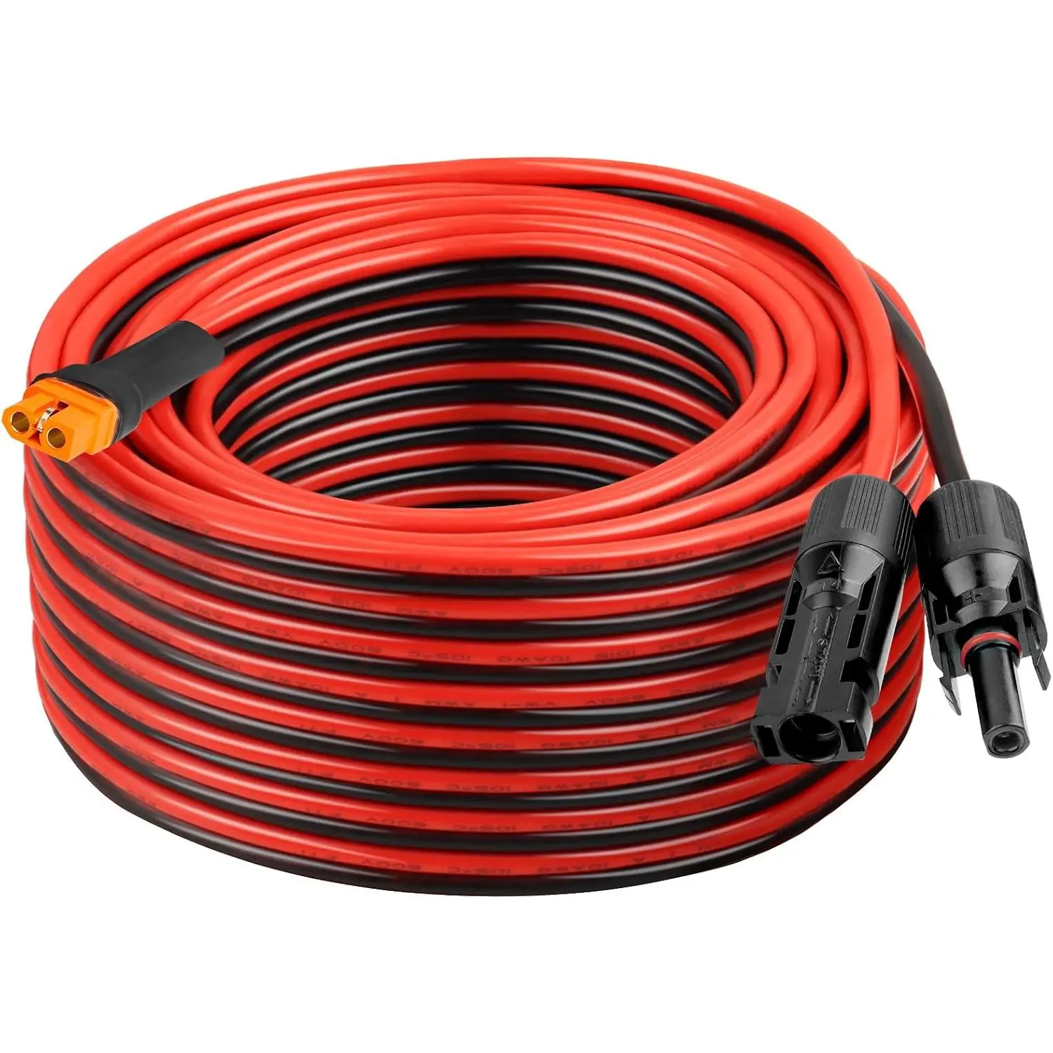 Solar Panel Adapter  to XT60i 60FT - 10AWG XT60i Female Solar  Tinned Copper Wire with PVC Jacket, XT60i Solar Extension  for Power Station and Portable Generator
