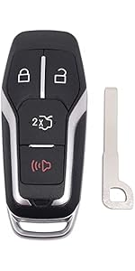 Replacement Key Fob Cover Shell fit for Ford Fusion Explorer Mustang Edge F150 F250 F350 Lincoln MKZ MKC Keyless Entry Key Fob Case M3N-A2C31243300